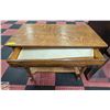 Image 2 : SHELF WOODEN OAK SERVING TABLE