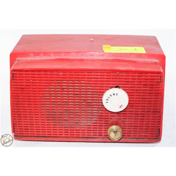 RED WESTINGHOUSE AM RADIO LIGHTS UP BUT