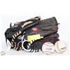 Image 1 : PAIR NEW RAWLINGS BASEBALL GLOVES W BALLS