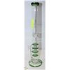Image 1 : GREEN GLASS 3 PERCULATOR BONG NO DOWNSTEM OR