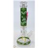 Image 1 : GREEN FLORAL BONG NO DOWNSTEM OR BOWL