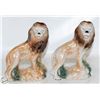 Image 1 : 2 VINTAGE BRAZIAL LION STATUES