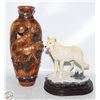 Image 1 : LOT OF 2 WOLF ORNAMENTS