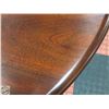 Image 2 : DARKWOOD TABLE AND 6 FABRIC PADDED SEAT CHAIRS