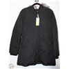 Image 1 : NEW BLACK JACKET WITH FUR HOOD LARGE