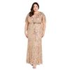 Image 1 : NEW R&M RICHARDS WOMENS LACE V DEQUIN DRESS