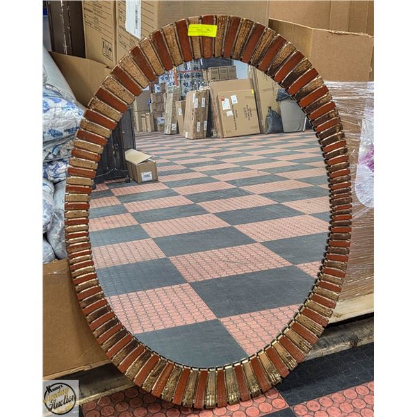LARGE OVAL HANGING MIRROR 29" X 38"