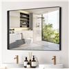 Image 1 : NEW NARCISSUS WALL MIRROR 40 X 30" BLACK