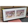 Image 1 : FRAMED INDIGENOUS PRINT 20" X 39" BY TAMARRA