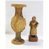 Image 1 : LOT OF 2 WOOD FIGURINES