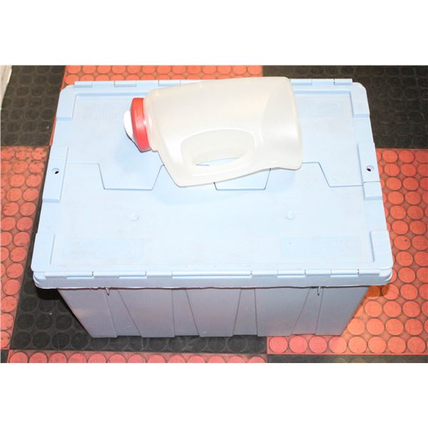 FLIP TOP LIDDED TOTE FILLED WITH ASSORTED
