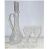 Image 1 : 4 CRYSTAL CUPS SOLD WITH PITCHER