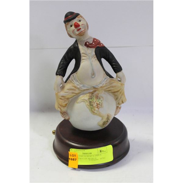 VINTAGE 1980 ALBERT E.PRICE HOBO CLOWN ON WORLD