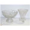 Image 1 : CRYSTAL CANDY DISH WITH VASE