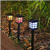 Image 1 : 2 PCS/PK COLORED SOLAR LANDSCAPE OUTDOOR LIGHT