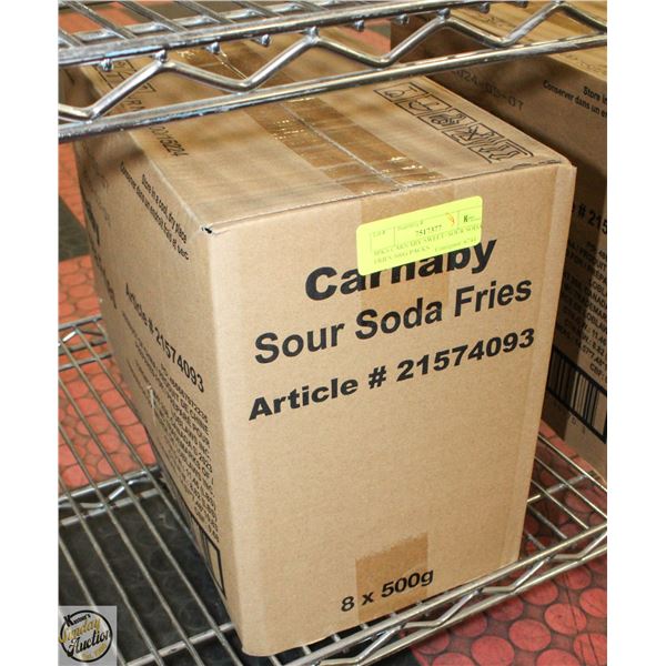 8PKS CARNABY SWEET+SOUR SODA FRIES 500G PACKS