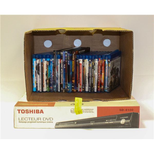NEW TOSHIBA DVD PLAYER WITH BLURAYS &
