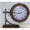 Image 1 : 2 SIDED METAL WALL MOUNT CLOCK-ESTATE