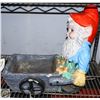 Image 1 : CEMENT GNOME WHEELBARROW PLANTER