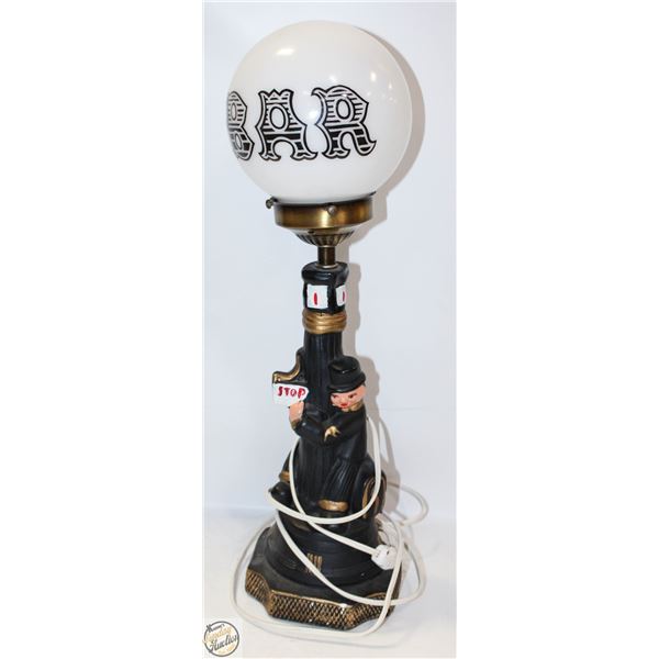 VINTIGE 50'S DRUNK HOBO BAR LAMP