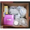 Image 1 : LOT OF DISPOSIBLE CUPS, GLOVES, AND STRAWS