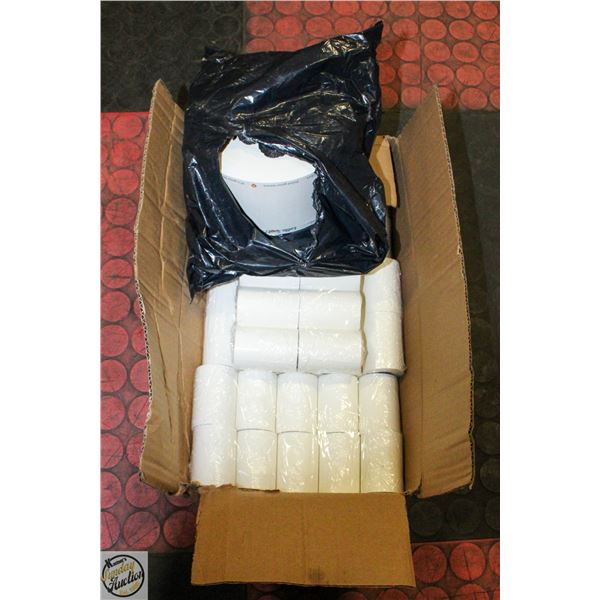 LOT OF LABELS AND THERMOPAPER
