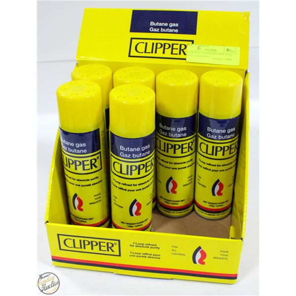 6 CANS OF CLIPPER BUTANE FUEL 140G CANISTERS