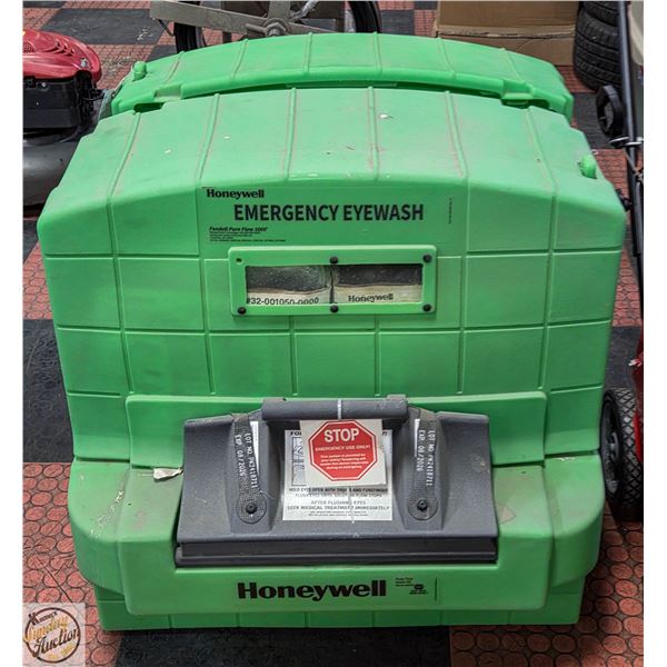 (2) HONEYWELL EMERGENCY EYE WASH STATIONS (GREEN)