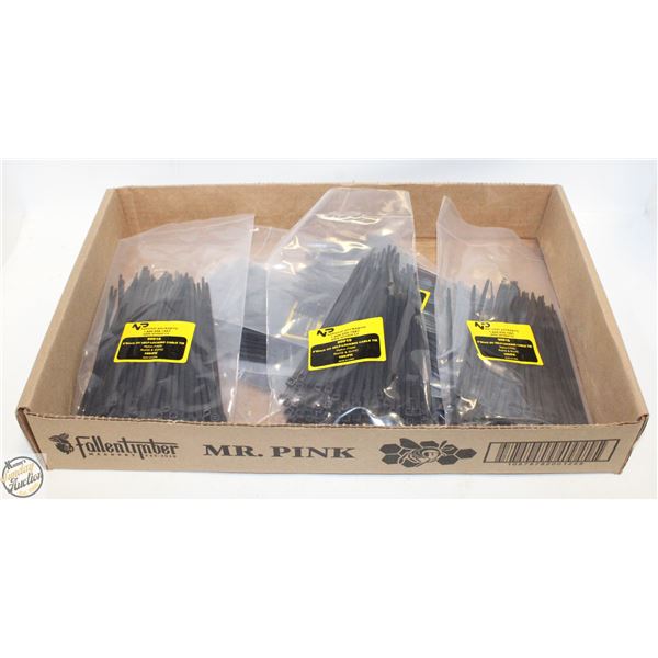 7 X 100 UV SELF LOCKING ZIP TIES 700 TOTAL