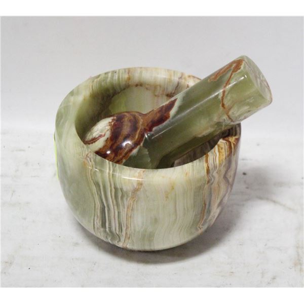 ONYX 3" PESTLE AND MORTAR SET HAND CARVED