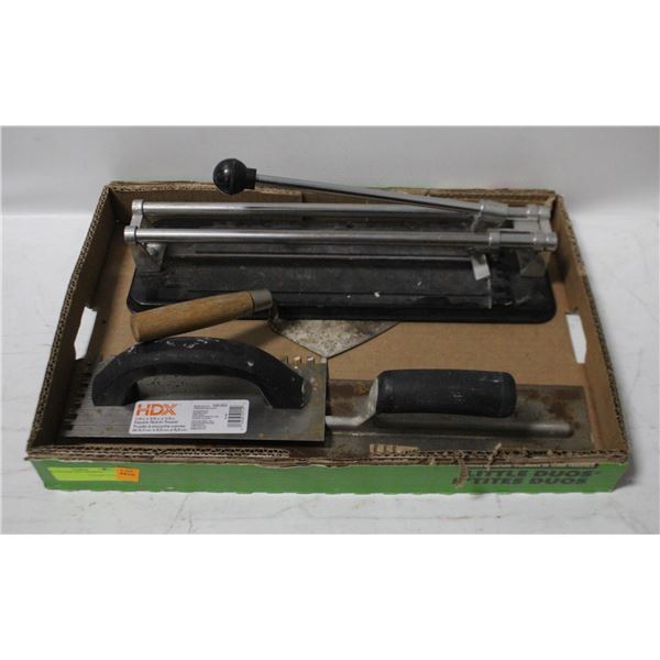 TILE CUTTER AND TROWELS