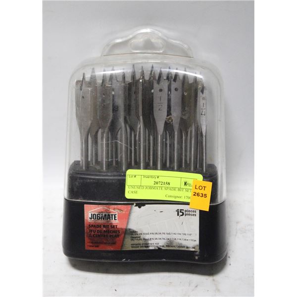UNUSED JOBMATE SPADE BIT SET IN CASE