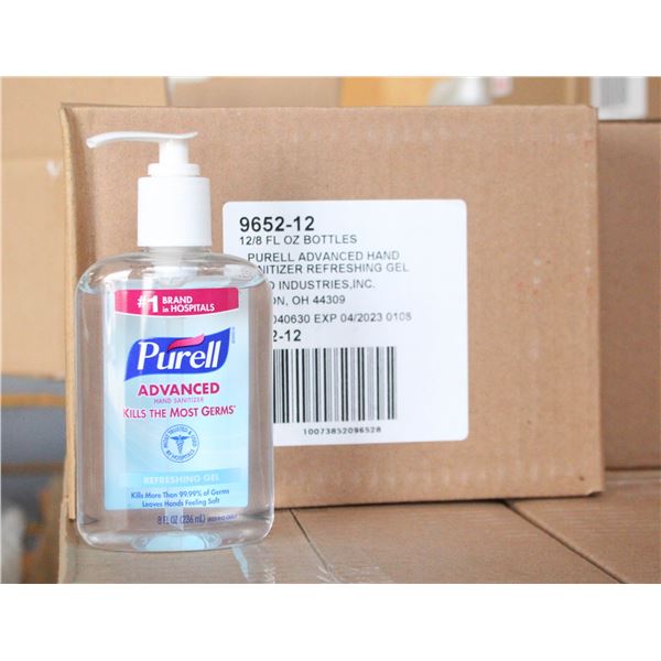 NEW CASE OF 12 PURELL HAND SANITIZERS 8 FL OZ