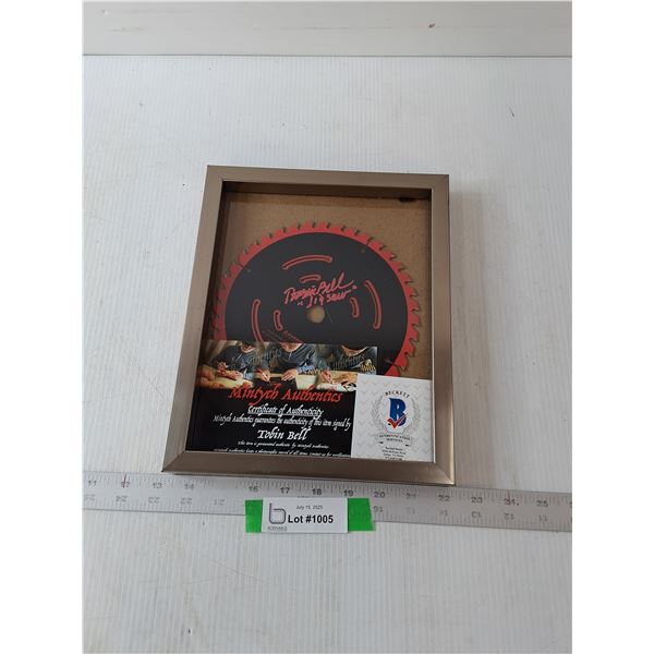 Tobin Bell "Jigsaw" Signed Saw Blade- 9" x 11"