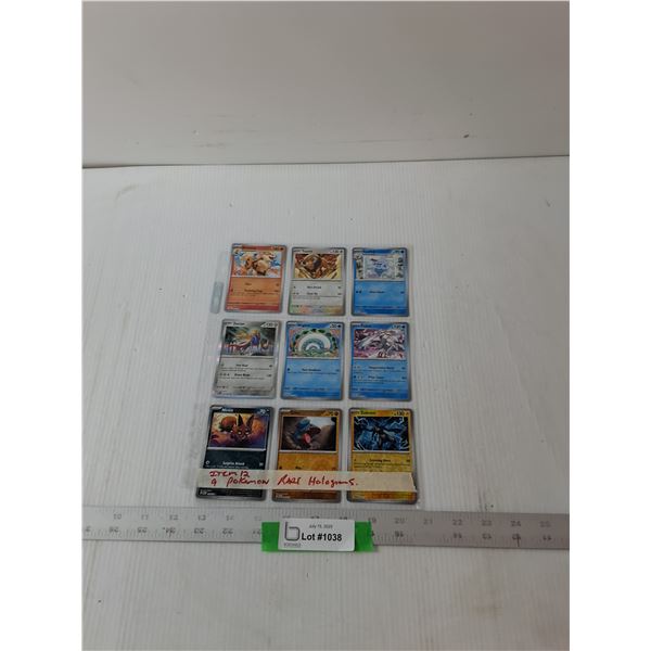 (9) Pokémon Rare Holograms- Cannot Authenticate
