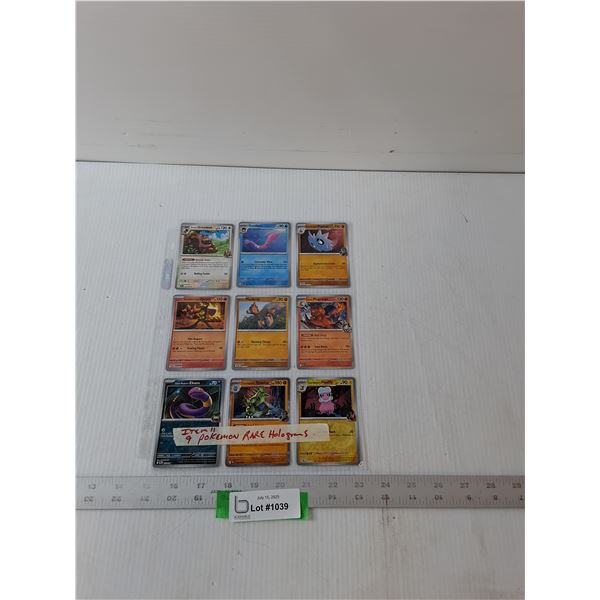 (9) Pokémon Rare Holograms- Cannot Authenticate