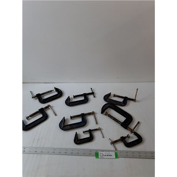 (8) Variety Of C-Clamps- 4"