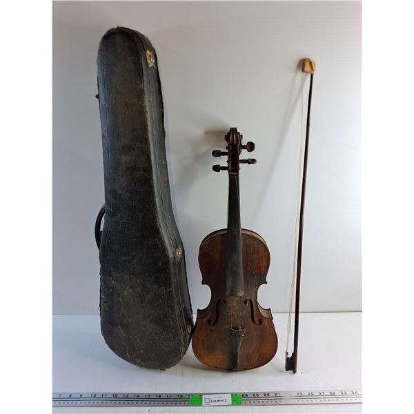 Vintage Violin with Case - As Is, Needs Repair 24" x 8"