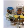 Image 2 : Vintage Tins, Hand Painted Metal Plates, Miniature Jars and V88 Receiver - As Is