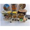Image 5 : Vintage Tins, Hand Painted Metal Plates, Miniature Jars and V88 Receiver - As Is