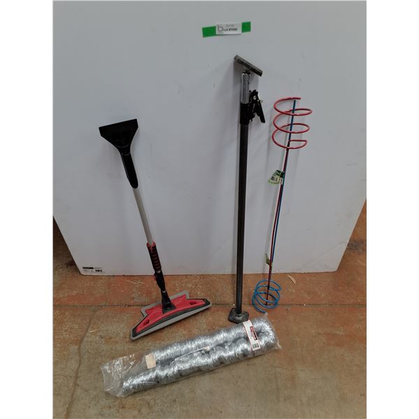 Windshield Scraper, Flexible Air Duct, Extendable Pole and Cup Holders - Cannot Ship