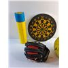 Image 2 : Darts Board, Water Gun, Easton Baseball Glove and Volleyball