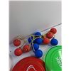 Image 2 : Ping Pong Racket, (2) Frisbees and Weighted Balls for Ladder Ball