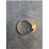 Image 2 : Brass Ring with Diamond - Size 9, Authenticity Not Guaranteed