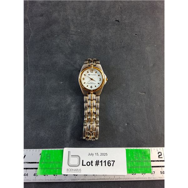 Hyundai Silver & Gold Toned Quartz Watch - Works