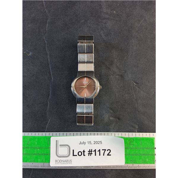 Roots Ladies Quartz Rose Gold Toned Face Watch - Works