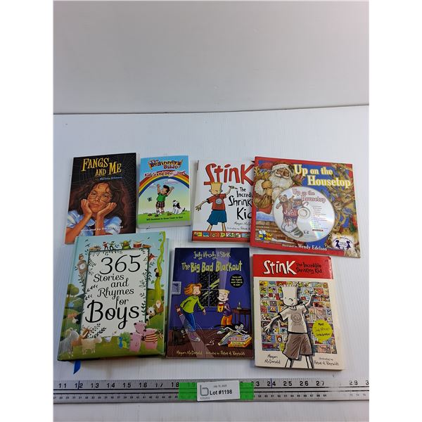 Various Books - Fangs and Me, Stink and 365 Stories and Rhymes for Boys