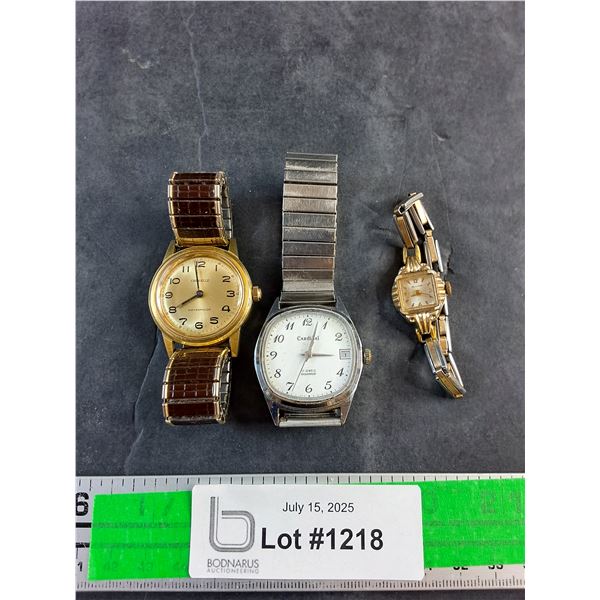 (3)  Watches - Caravelle, Cardinal and Bulova