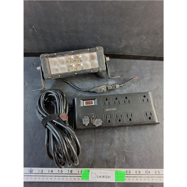 Truck LED Light and Bestek Power Bar - As Is