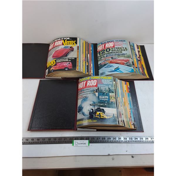 (3) Binders of Vintage Hot Rod Magazines - 1975-77